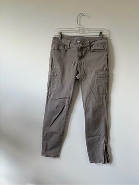 Express Taupe-Gray Skinny Cargo Ankle Pants